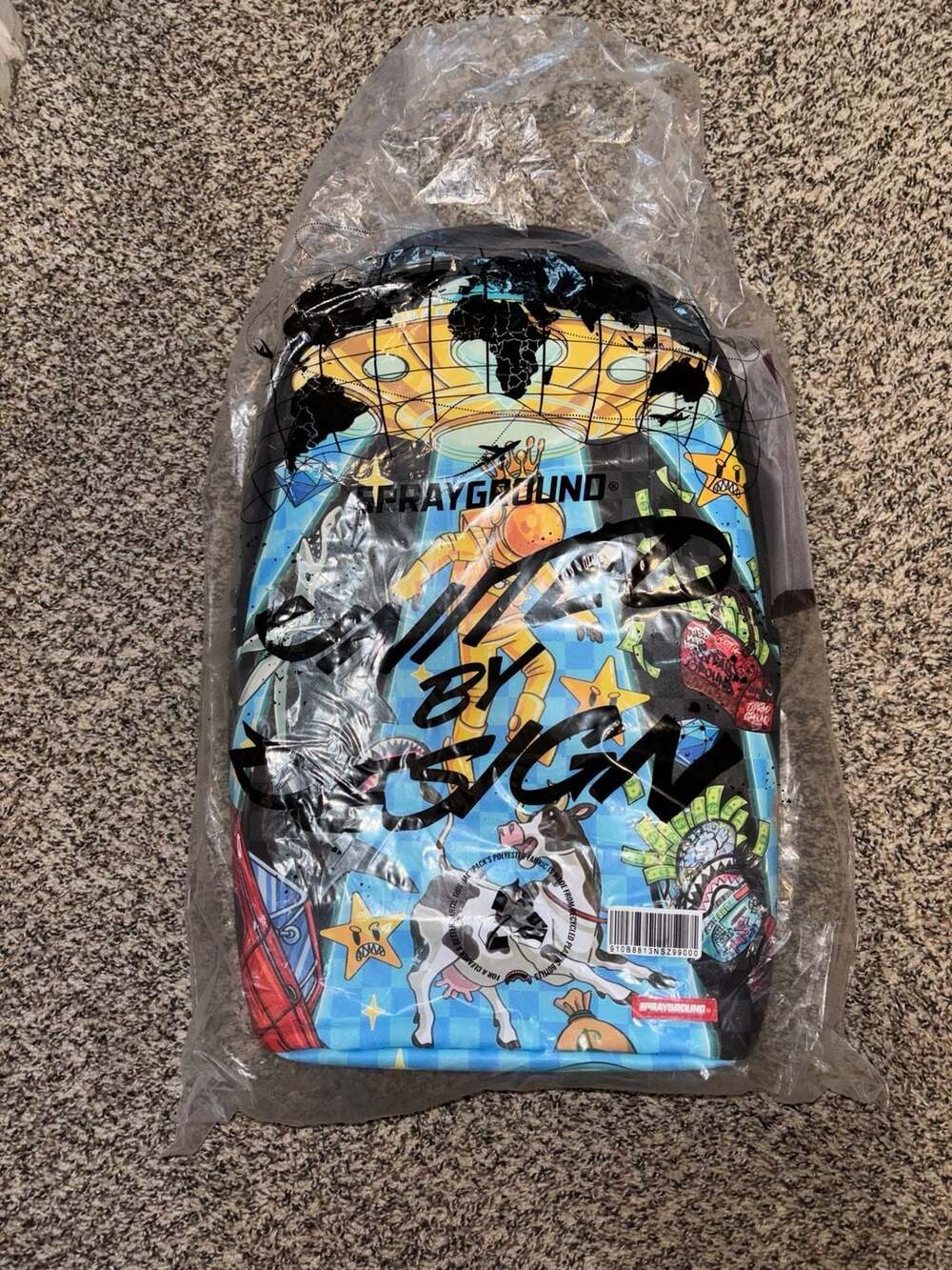 Sprayground Space Warped RMX DLXSV Backpack. NWT. Full size - Picture 2 of 2